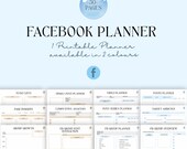 Facebook Planner: 50+ Printable Pages / Canva Templates (Digital Download)