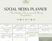 Social Media Planner : 50+ Printable Pages & Story Templates (Digital Download)