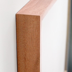 Solid Mahogany Hardwood Floating Fine Art Frame - Hand crafted in Vermont