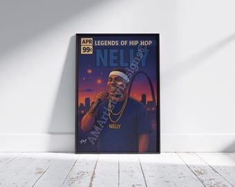 Vintage Original Nelly Subway Size XL Rap Poster Hip Hop Music