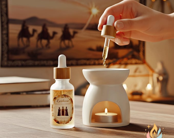 Scented oil for burner – 30 ml bottle with dropper – Epiphany scents: Oriental Night, Buttery Brioche & Almond Milk