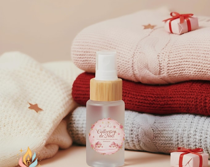 Christmas Scented Fabric Spray – 30 ml • Natural Mist for Laundry, Sofa & Home • Handmade Home Fragrance