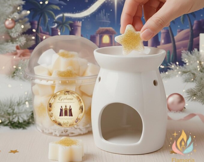 Star-shaped jar of fragrant fondant candies – 200g of artisanal fondant candies: Nuit d’Orient, Brioche au beurre & Lait d’amande
