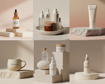 modern Skincare Product Mockups for Clean Beauty Brands png mockups Digital Backgrounds for Etsy sellers, POD mockups, Small Business kit