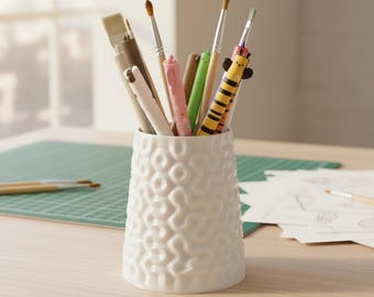 Organiseur de stylos écologique imprimé en 3D, organiseur de bureau pour stylos et marqueurs, porte-stylos moderne, idée cadeau pour le bureau à domicile