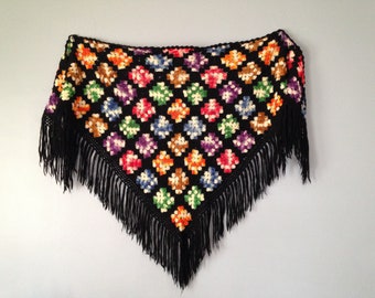 Rainbow AFGHAN Shawl