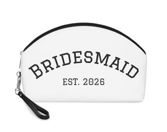 Bridesmaid Makeup Bag - Be My Bridesmaid Gift, Wedding Gift, Cosmetic Pouch, Bridal Party Essentials, Personalized Wedding Accessory