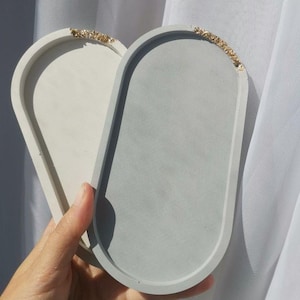Oval Trinket Tray, Creamy White Ceramic Jewelry Dish
