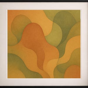 Stacked Organic Shapes No. 4: Earthy Flow | Mid-Century Organic Waves Abstract