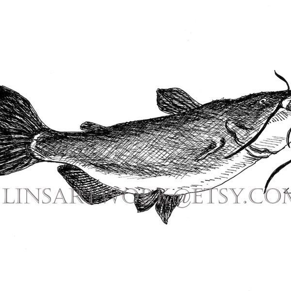 Catfish Art Etsy