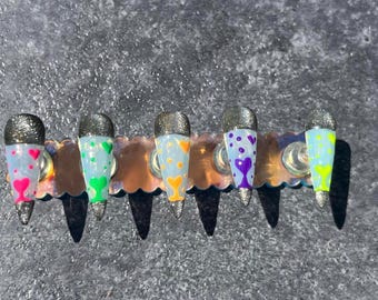 lava lamp press on nails
