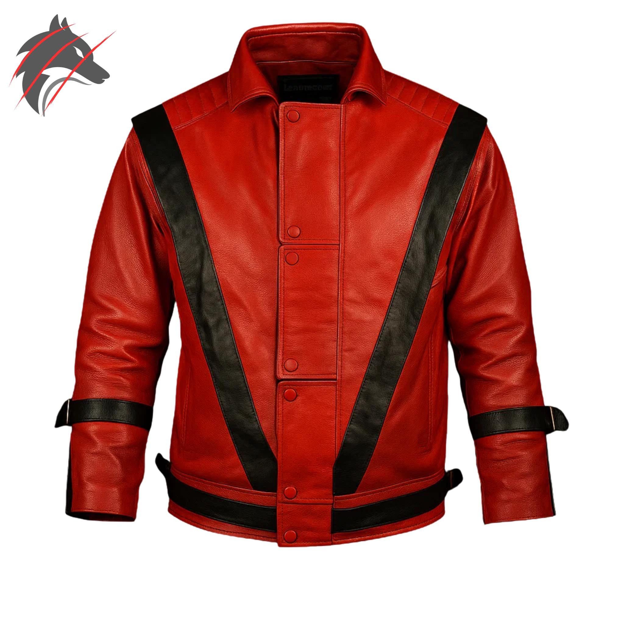 Michael Jackson Thriller Jacket – Premium Faux Leather Red & Black