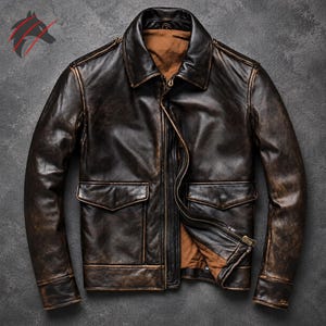 Vintage A2 Leather Jacket - Etsy