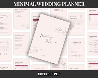 Wedding Planner Printable | Digital Wedding Planning Binder | Checklist, Budget, Timeline Organizer PDF | PaperVow