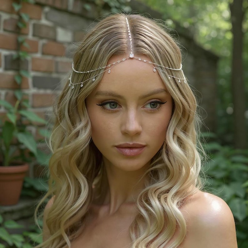 Chaîne de tête délicate en cristal