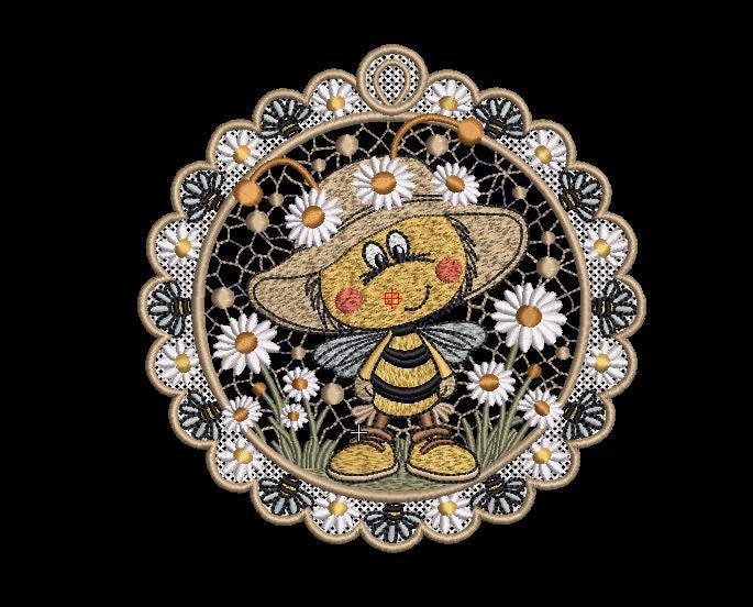 Cute Bee Machine Embroidery Design - Etsy