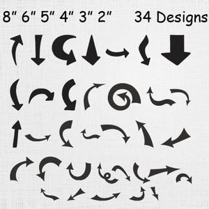 Pilbroderipaketdesigner - Broderifiler med riktningspilar - Dekorativa symbolstygndesigner - 33 designer direktnedladdning