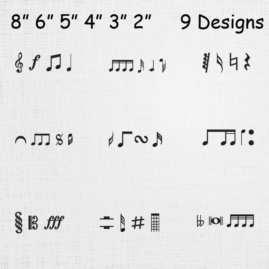 Music Notes Embroidery Design Bundle - Musical Symbols Machine ...