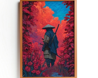 Samurai Warrior - Mystical Japanese Culture Wall Art - Digital Download