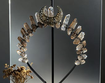 Luna ARTEMIS ~ Smoky Quartz. Crystal Crown. Crowns. Crystals  display picture 1