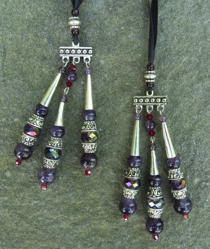 Amethyst Hair Tassels