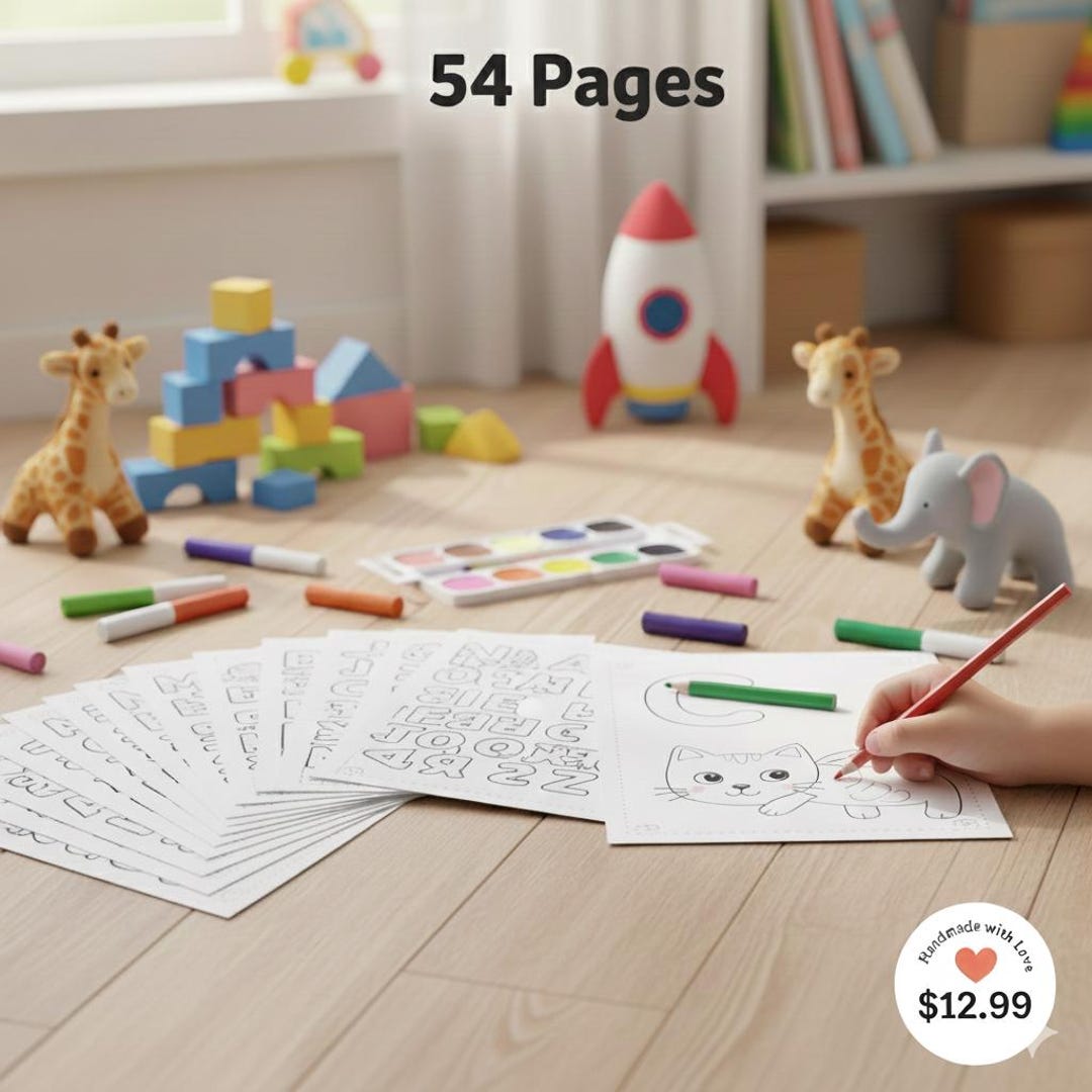 Alphabet Coloring Book for Kids - Etsy