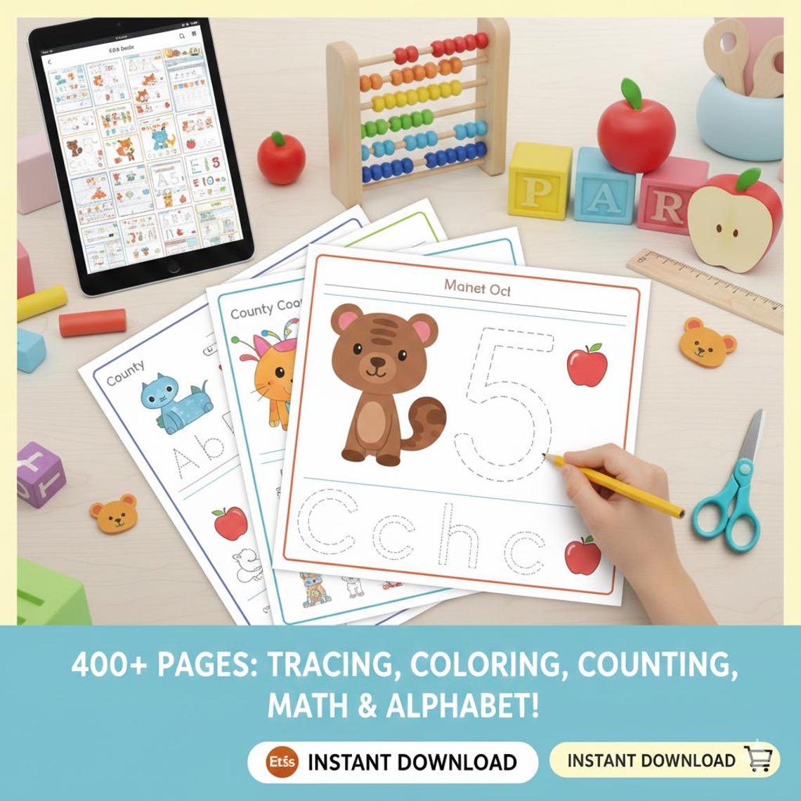 Preschool Curriculum Worksheets | Homeschool Pre-k Printables | ABC