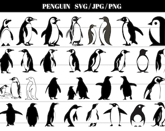 Pinguïn SVG-bundel, png, jpg, pdf Clipart