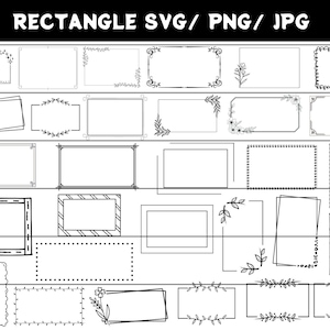 Dekorativ ram SVG | Rektangulär ram Svg | Blommig kant Svg | Vintage ramar Svg | Viktoriansk ram Svg | Ornament Svg | Bröllopsram