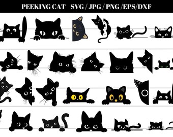 Spionage Katze Silhouette SVG-Pack: Cricut & Silhouette Schnitt Dateien