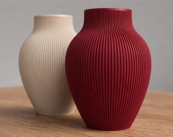 Tayo Japandi Vase – Scandinavian Minimalist Modern Vase for Dried Flowers & Pampas | Nordic Home Decor Gift