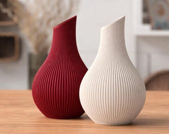 Japandi Shizu Vase – Minimalist Scandinavian Design – Pampas & Dried Flowers Vase – Modern Home Decor