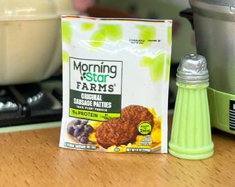 Miniatuur Morning Star Farms originele worstpasteitjes - zeldzaam - minimini's - Fill The Fridge - serie 1