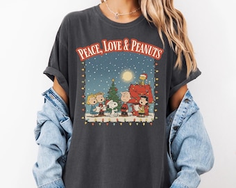 Charlie Brown Snoopy Cartoon Shirt Funny Christmas - Peanuts Holiday Cartoon Shirt , Peanuts Christmas Family Matching Snoopy Sweater