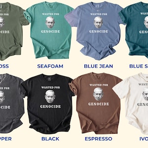 Protest Shirt | Netanyahu Wanted for Genocide - Anti War Tee ,Unisex Comfort Colors Shirt image 2