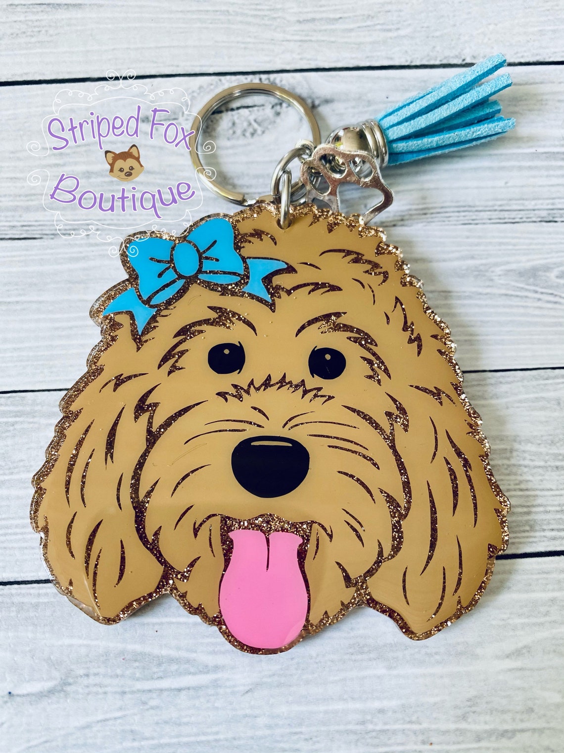Goldendoodle Keychain L Labradoodle Keychain L Custom L OOAK Etsy