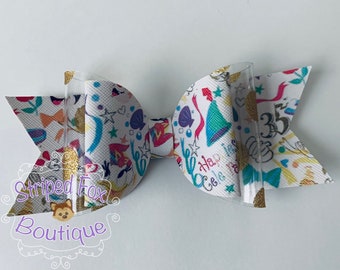 Theme Park Mouse inspired bow l Baby l Toddler l Tween l Disnerd l Daisy l Minnie l Celebration bow l Boutique