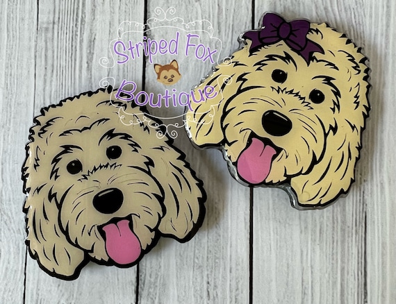 Goldendoodle Badge Reel Topper L TOPPER ONLY L Labradoodle L Custom L OOAK  L Furbaby 