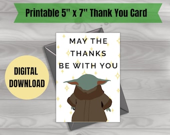 Star Wars Thank You Card Printable