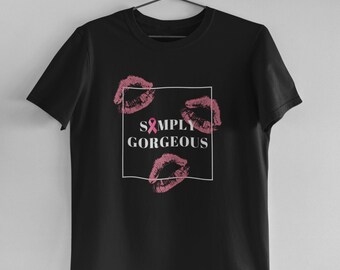 Camiseta de concienciación sobre el cáncer de mama: Camiseta de apoyo y empoderamiento (Negra)