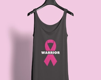 Camiseta sin mangas para el cáncer de mama con acceso a puertos y apta para quimioterapia / Ropa de apoyo para el cáncer "Warrior" (carbón vegetal)