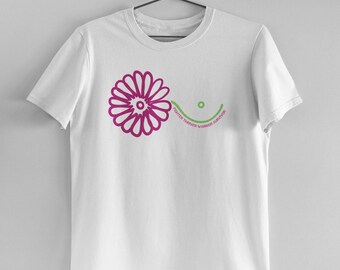 Camiseta contra el cáncer de mama: Flor de fuerza, empoderamiento, concientización y apoyo.