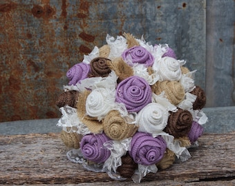 Burlap Lace Bouquet | Etsy