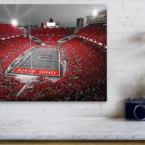 A Scarlet Stage Ohio State Buckeyes Ohio Stadium 8x10, 11x14, 16x20 Print OR 20x24 Canvas Wrap by Ken Krolikowski Free Shipping image 5