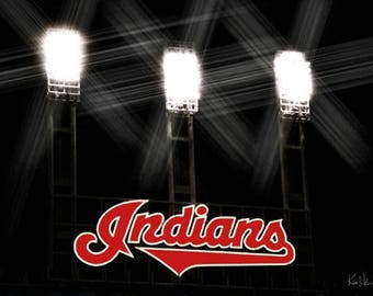 Play Ball - Cleveland Indians - Progressive Jacobs Field 8x10 or 11x14 Photograph Art Print by Kenneth Krolikowski - Free Shipping