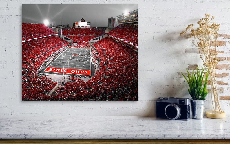 A Scarlet Stage Ohio State Buckeyes Ohio Stadium 8x10, 11x14, 16x20 Print OR 20x24 Canvas Wrap by Ken Krolikowski Free Shipping image 5