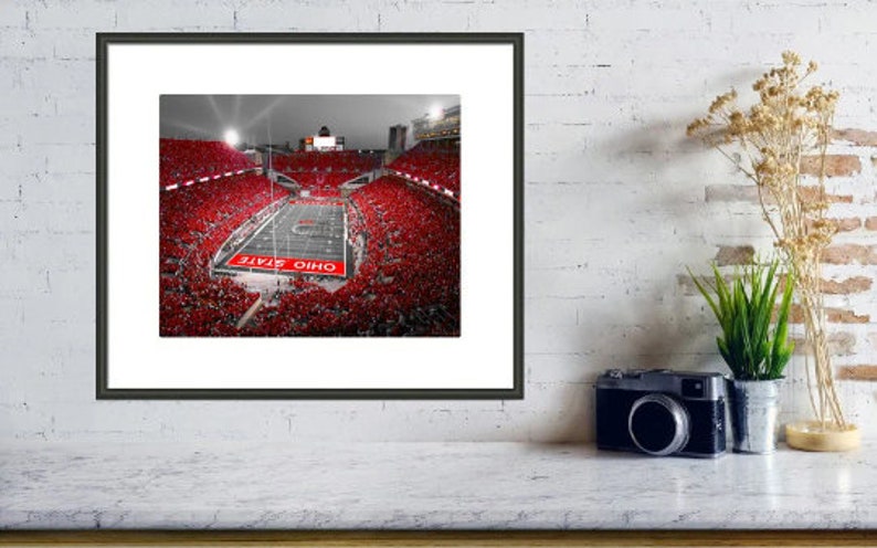 A Scarlet Stage Ohio State Buckeyes Ohio Stadium 8x10, 11x14, 16x20 Print OR 20x24 Canvas Wrap by Ken Krolikowski Free Shipping image 2