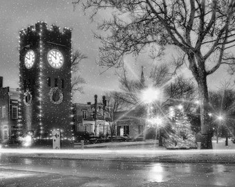 Hudson, Ohio - "Hudson Holidays" Art Print - 3 Size Options - Original Work by Kenneth Krolikowski - Free Shipping