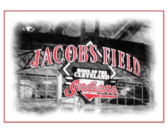 I Still Call It The Jake - Jacobs Field 8x10 or 11x14 Art Print by Ken Krolikowski - Free Shipping