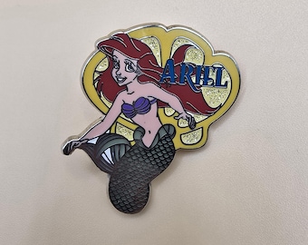 Pin oficial vintage de Disney que muestra a Ariel de La Sirenita y dice "Ariel".